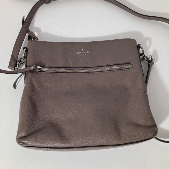Womens Kate Spade Leather Crossbody Shoulder Bag Brown 9 x 10.5 x 2" - Picture 1 of 11